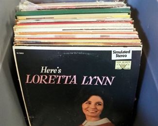 LP Record Album Collection Including Loretta Lynn, Charlie Pride, Neil Diamond, Oakridge Boys, Kenny Rodgers, And More, Approx Qty 40
