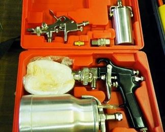 Painting And Drywall Supplies Including Spray Gun, Brushes, Sand Paper, Caulk Guns, And More