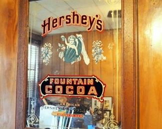 Hershey's Chocolate Company Mirrored Retail Sign In Wood Frame 25.5" x 20"