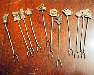 Vintage Sterling Silver Cocktail Forks, Qty 11