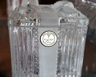 Polish Crystal Serving Bowls Qty 3, Cut Crystal Salt And Pepper Shakers, Coasters And Water Set