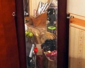 Standing Mirrored Jewelry Armoire, 62" x 18"