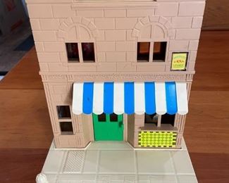 Vintage Playskool Mr. Hoopers Store with People and Furniture