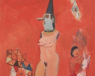 252
Roberto Gil De Montes (B. 1950, Mexican)
Two works:

"Boyhood Dreams," 2007; and "'Napoleon' The Lie," 2007
Each: Acrylic on canvas over wood
Each: Initialed, titled and dated verso: RGM



Each: 12" H x 12" W
Estimate: $300 - $500