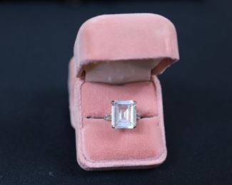 White sapphire and 14k