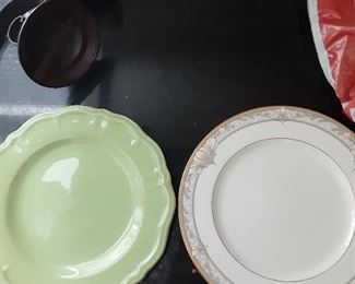 Two sets of dishes in these patterns