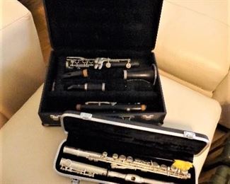Jupiter Flute,  Vintage Sky BB Clarinet with Case w/ Original Cases