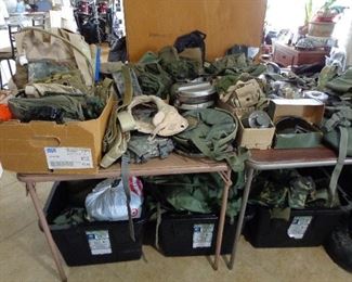 Vintage Camo, Dress Uniforms, Jumping Harness, Flight Overalls, Mechanic Overalls, Over Coats, Boots, Pouches, Helmets, Etc. 