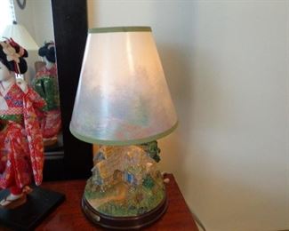 Thomas Kinkade "The Village Lighthouse" Tabletop Lamp