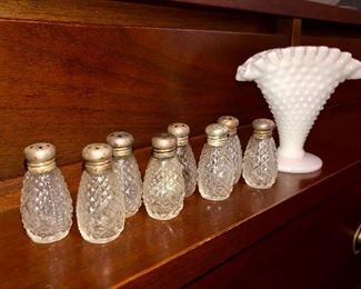 Salt & peppers w/ sterling silver caps