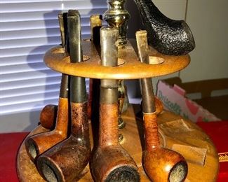 selection of vintage smoking pipes
