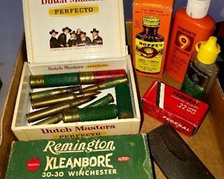Full box of vintage Remington Kleanbore 30-30 shells, and extras