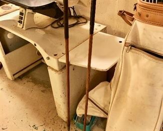 Two antique hickory shaft golf clubs