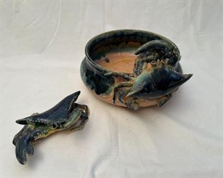 James Lawson Pottery: crab & crab bowl