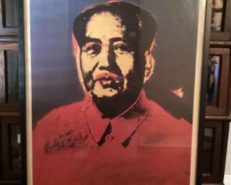 Andy Warhol “Mao” lithograph on rag paper 25” x 36”