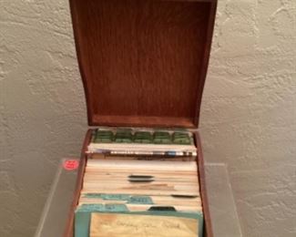 Vintage recipe box