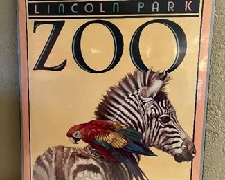 Lincoln Park Zoo Poster, Chicago, 1980's