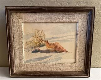 Original artwork signed, "Sea Shell"