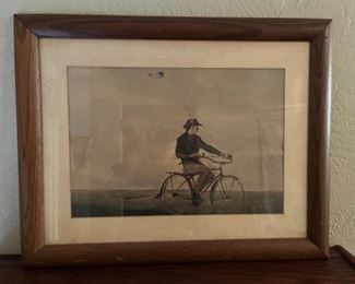 "Young America" by Andrew Wyeth, print: 13 x 19, frame: 28 x 21