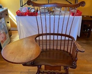 Comb-back writing arm chair, c 1700 - 90