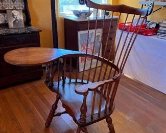 Comb-back writing arm chair, c 1700 - 90