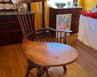 Comb-back writing arm chair, c 1700 - 90
