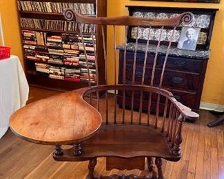 Comb-back writing arm chair, c 1700 - 90