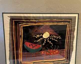 Picasso still life with a watermelon and cherries. MMOA, 45/160, signed. 25 x 27