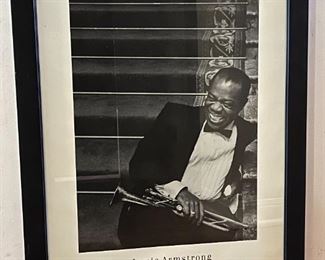 Louis Armstrong B & W Portrait Saxophone, "High Society", 1956, 23 x 31