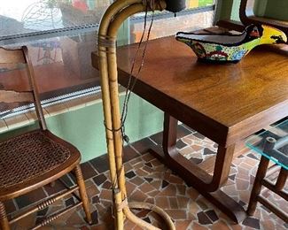 Bamboo floor lamp