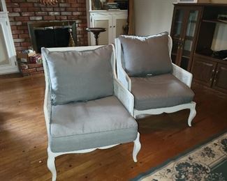 Mid-century modern rattan chairs - restored
