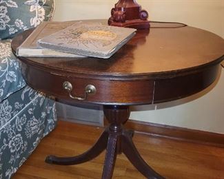 Antique round side table