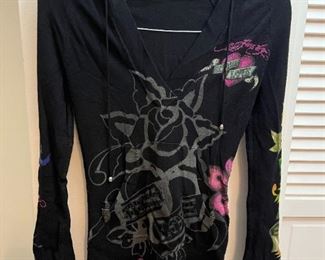 Ed Hardy Lightweight Hoodie Shirt