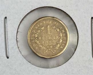 For your consideration is this 1851 Gold $1 U.S. Pre-33 Gold Coin, Authentic