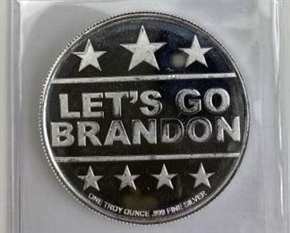 For your consideration is this 1oz 'Let's Go Brandon' Silver Round .999 Fine