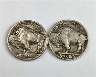 For your consideration is this 1913-Type I & II Buffalo Nickels (Full Mound & Reg.)