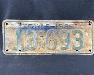 For your consideration is this 1935 Texas Star License Plate C/M 13-693