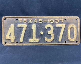 For your consideration is this 1937 Texas Star License Plate 471-370