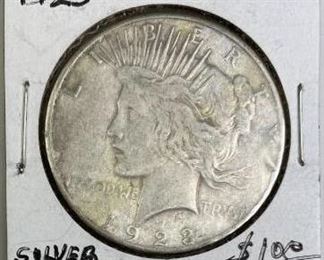 For your consideration is this 1923-S Peace Silver Dollar, U.S. $1 Coin