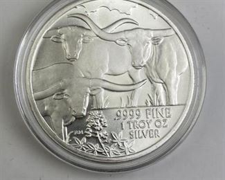 For your consideration is this 1oz 2014 Texas Precious Metals .9999, Longhorns