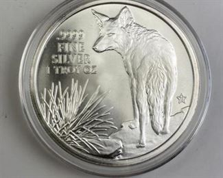 For your consideration is this 1oz 2016 Texas Precious Metals .9999, Coyote