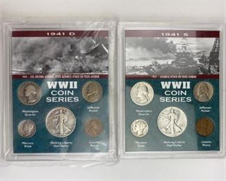 For your consideration is this 1941-D,S WWII Coin Series w/ Silver, Encased