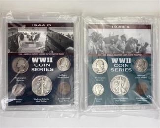 For your consideration is this 1944-D,S WWII Coin Series w/ Silver, Encased