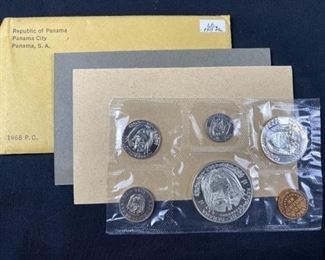 For your consideration is this 1968 Panama Silver Proof Coin Set (.93oz ASW)