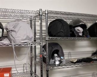 Harley Davidson and name brand helmuts