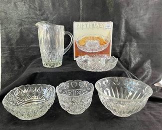Clear Glass Crystal Serving Pieces