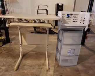 Desk and Storage Drawers