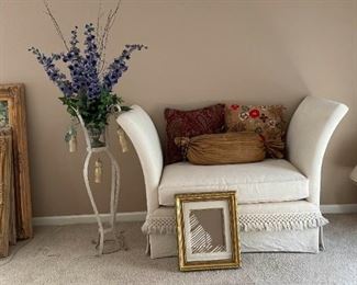 Large Settee Bench with Pillows 53 Wide by 35 Tall