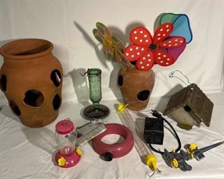 Outdoor Bird Feeder and Planters