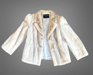 Womans Corded Fox Fur Short Jacket